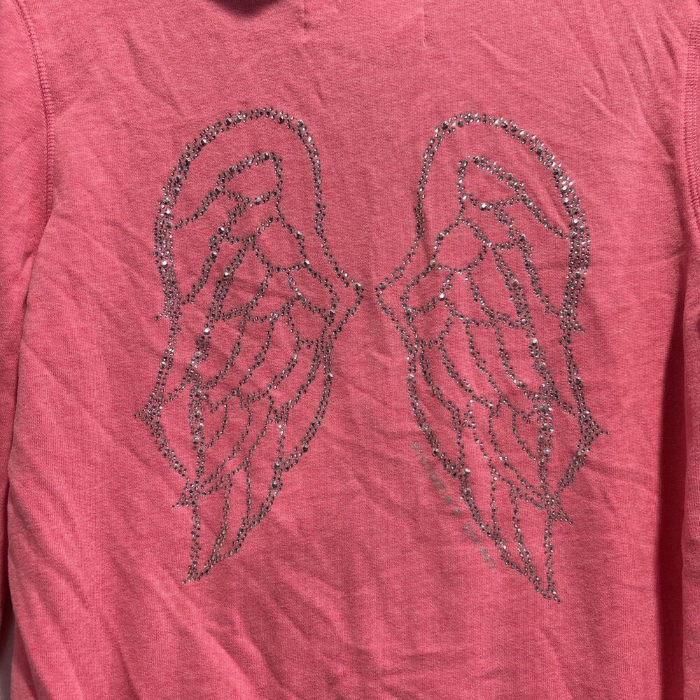 Victoria’s Secret Supermodel Essentials Angel Wing Rhinestones Pink Hoodie Small - Picture 2 of 16